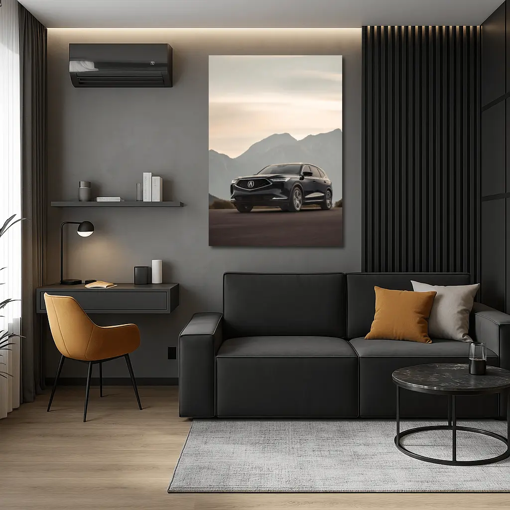 Acura MDX Dark SUV Mountain Backdrop – Wall Art