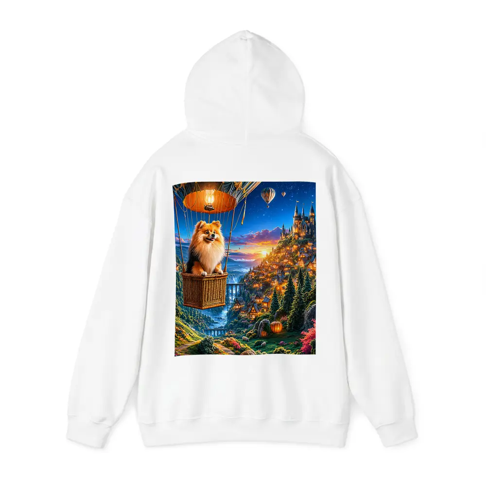 Pomeranian Dog Hot Air Balloon Fantasy Castle – Hoodies