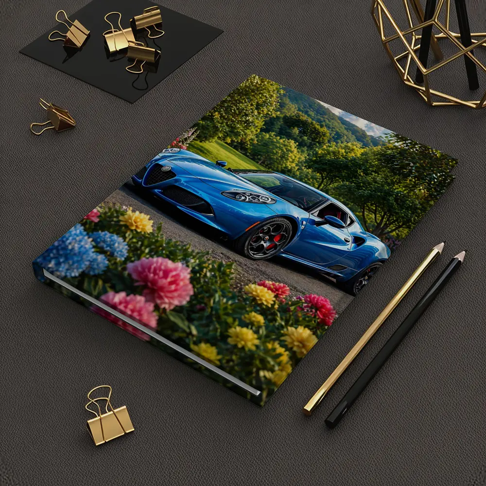 Alfa Romeo 4C Blue Garden Floral Setting – Notebooks