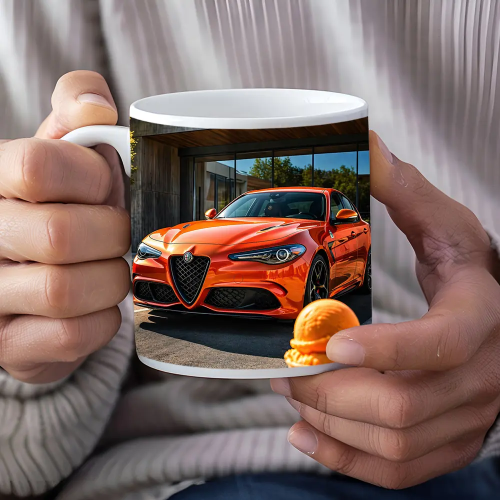 Alfa Romeo Giulia Orange Ice Cream Street – Mugs