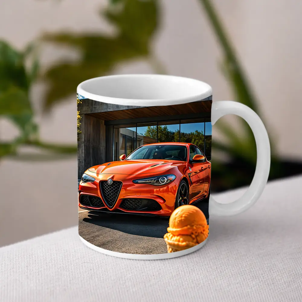 Alfa Romeo Giulia Orange Ice Cream Street – Mugs