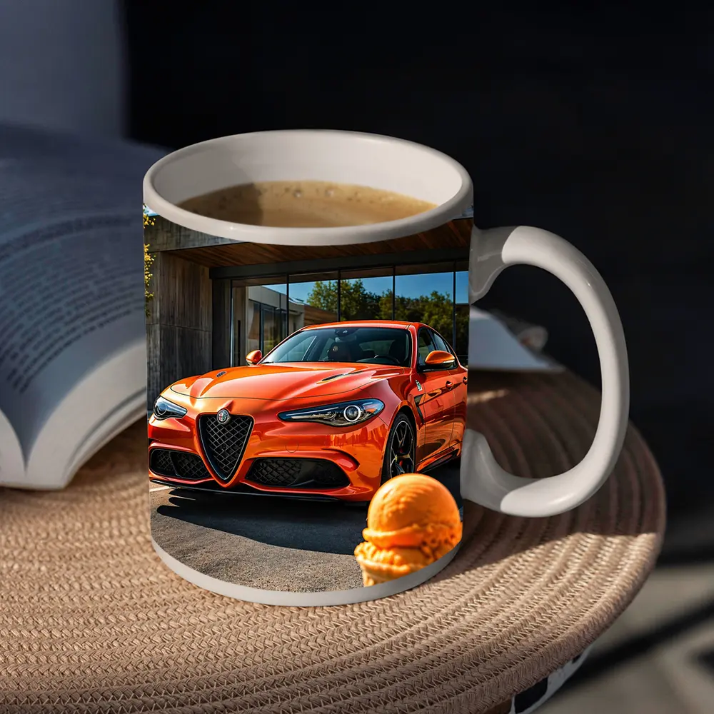 Alfa Romeo Giulia Orange Ice Cream Street – Mugs