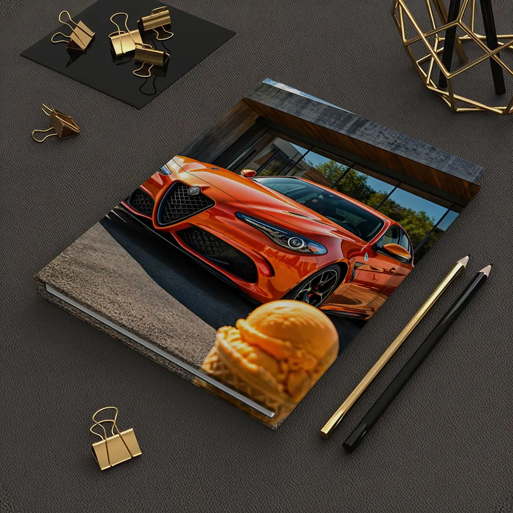 Alfa Romeo Giulia Orange Ice Cream Street – Notebooks