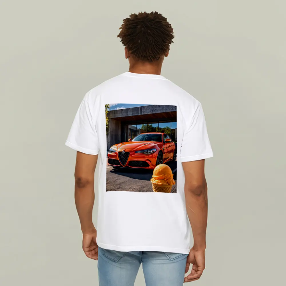 Alfa Romeo Giulia Orange Ice Cream Street – T-Shirts