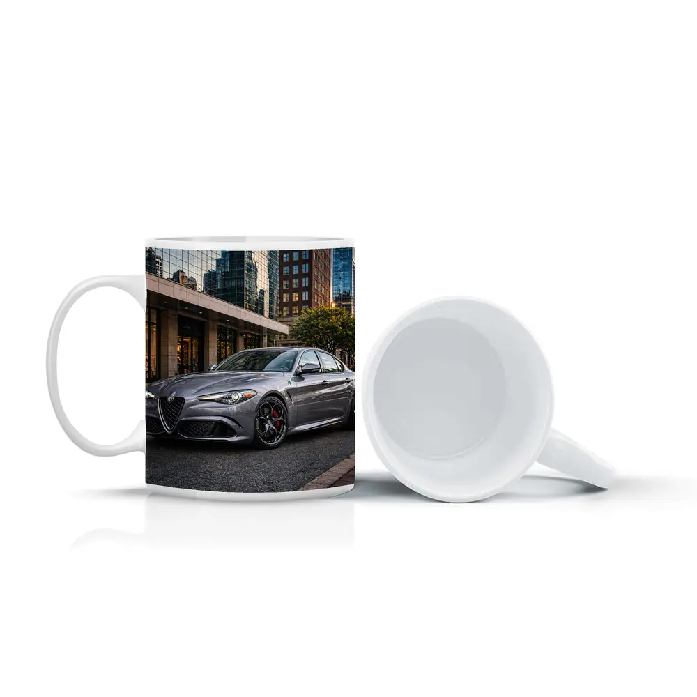 Alfa Romeo Giulia Gray City Street – Mugs