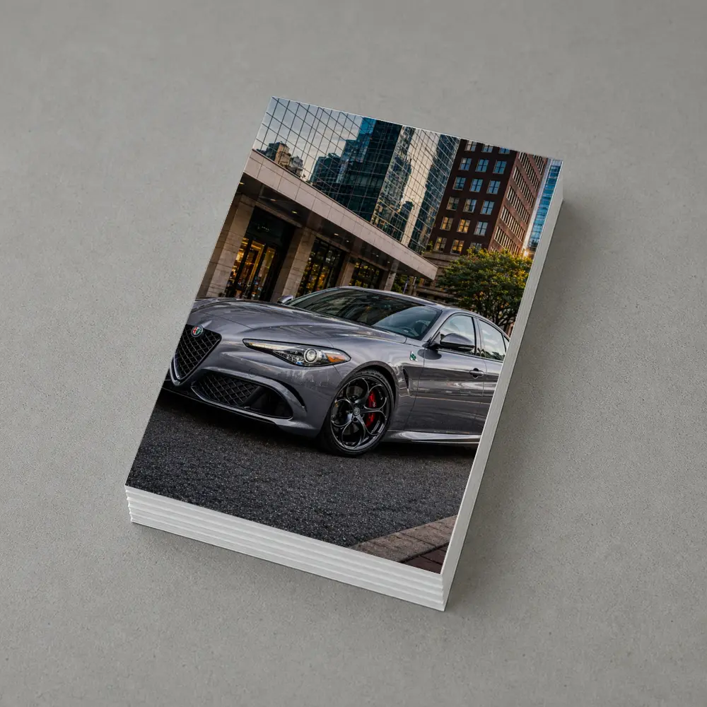 Alfa Romeo Giulia Gray City Street – Postcards