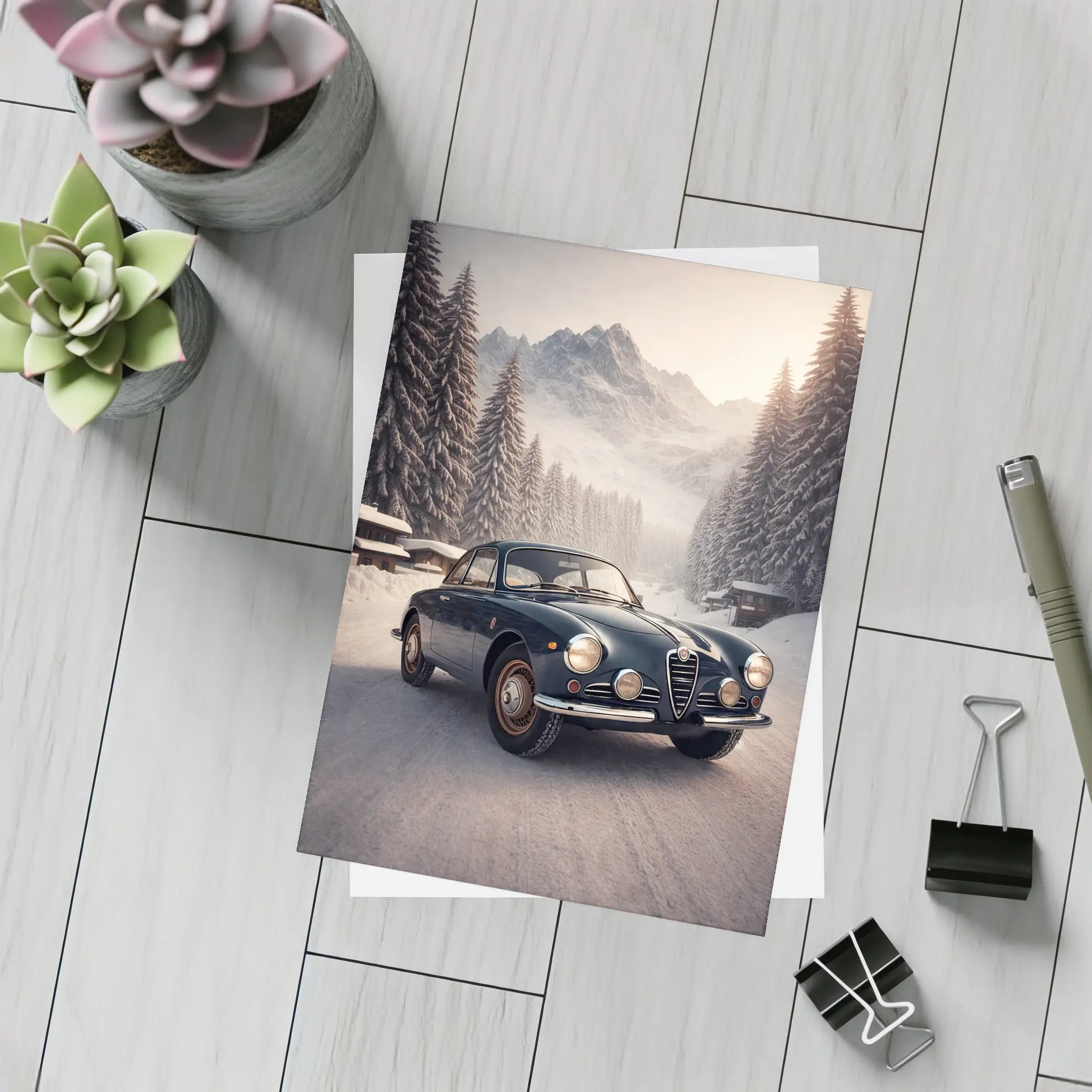 Alfa Romeo Giulia Classic Winter Mountain Drive – Postcards