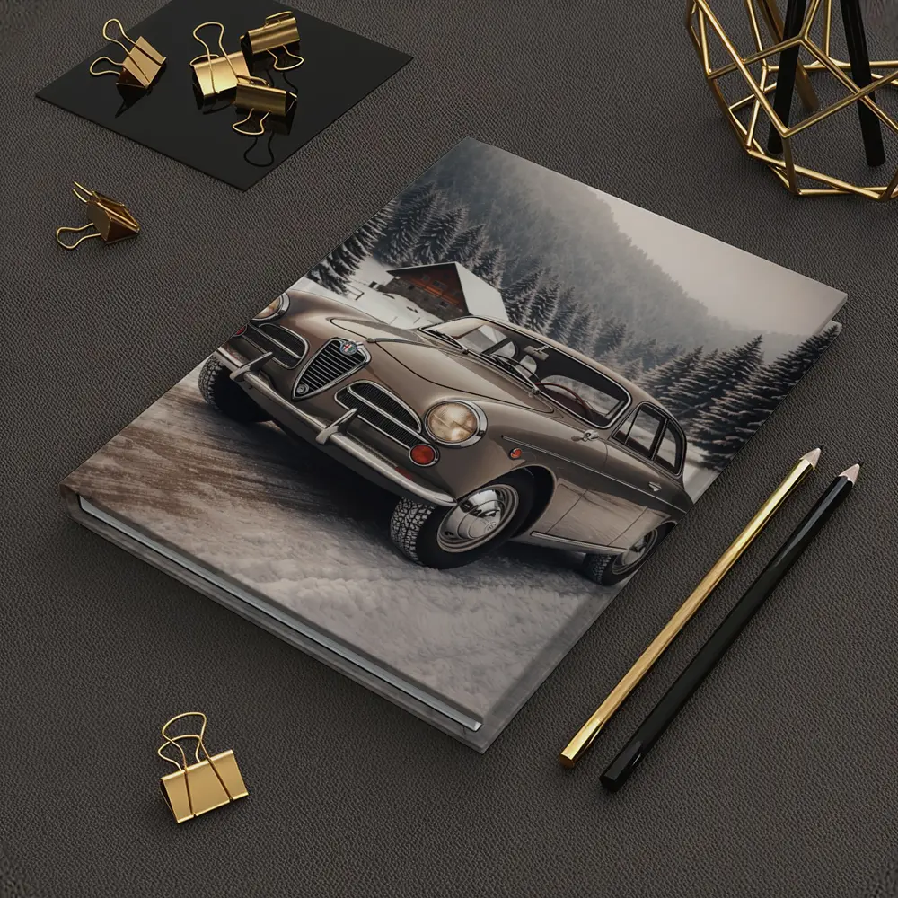 Alfa Romeo Classic Car Snowy Winter Forest – Notebooks