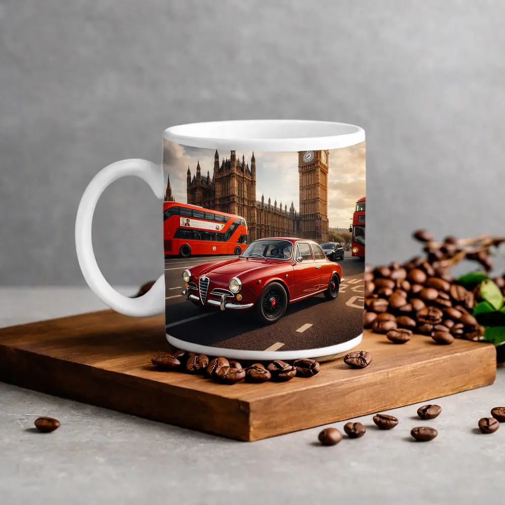 Alfa Romeo Giulietta Red Classic London Streets – Mugs