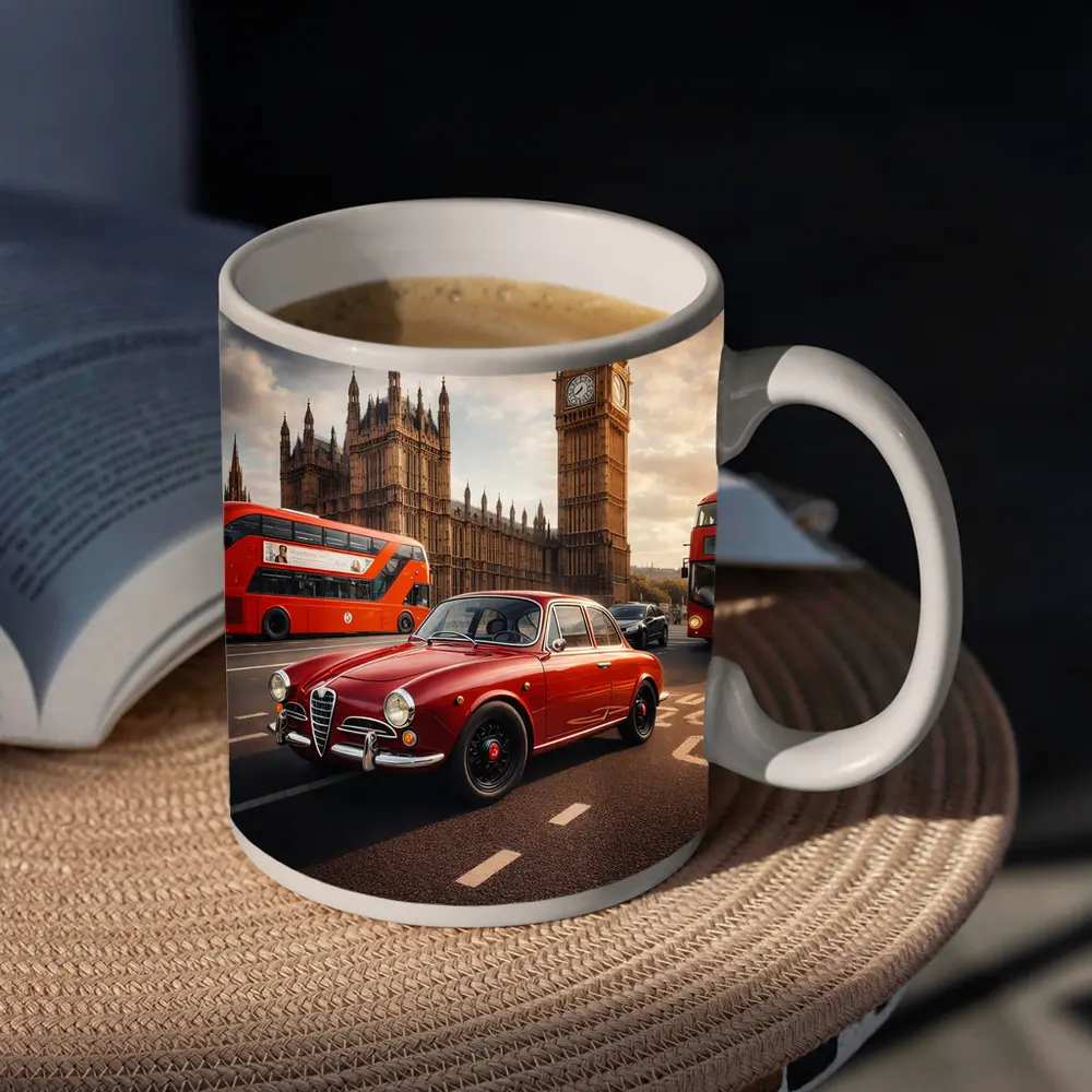 Alfa Romeo Giulietta Red Classic London Streets – Mugs