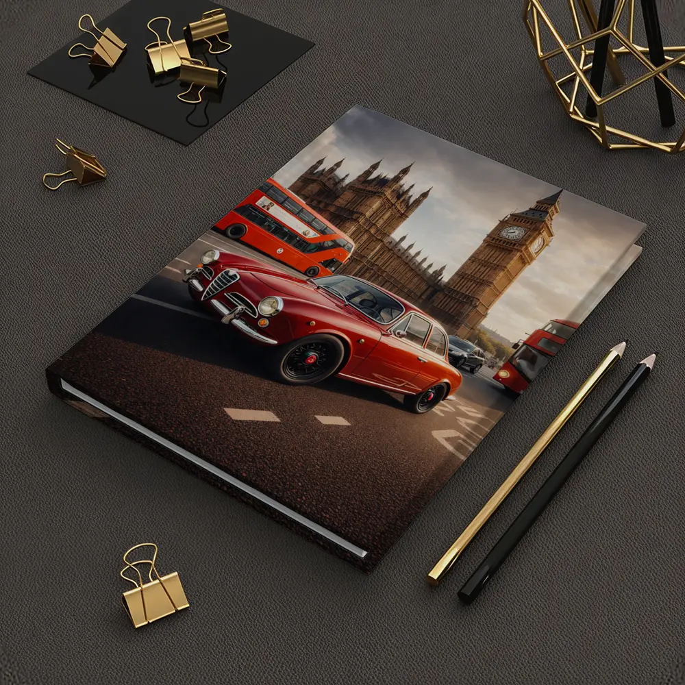 Alfa Romeo Giulietta Red Classic London Streets – Notebooks
