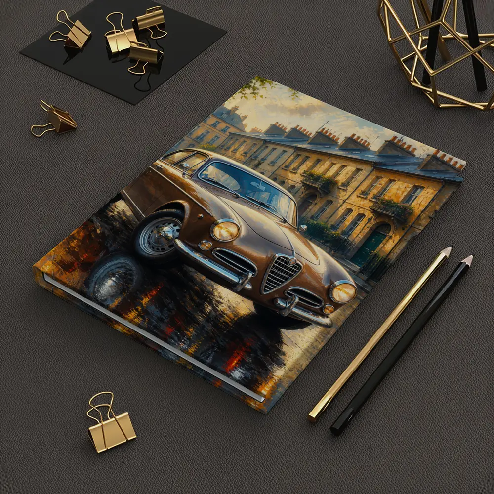 Alfa Romeo Giulietta Classic Wet Street Scene – Notebooks