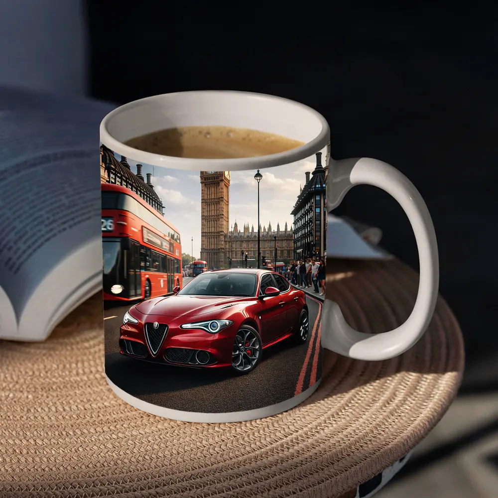 Alfa Romeo Giulia Red London Big Ben – Mugs