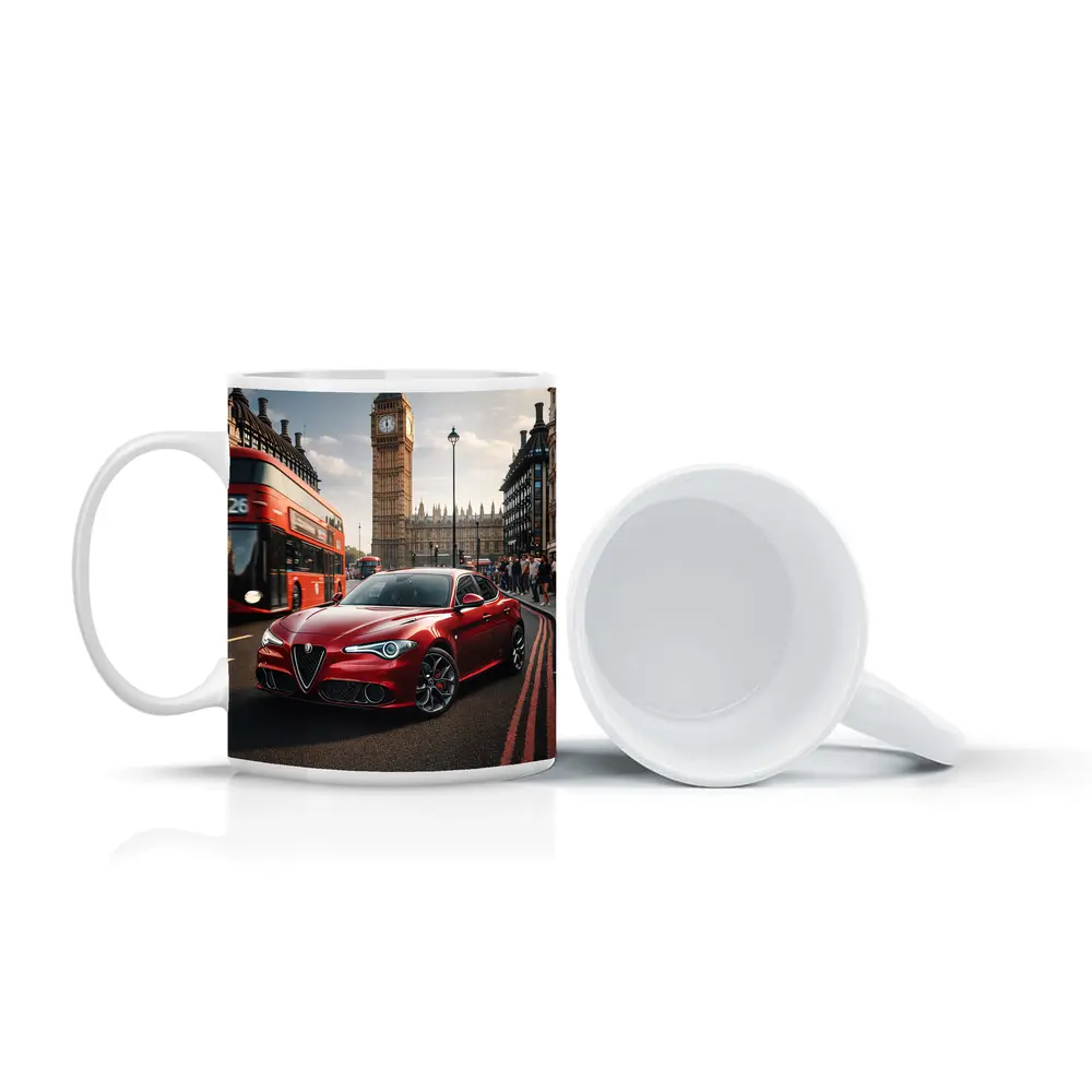 Alfa Romeo Giulia Red London Big Ben – Mugs