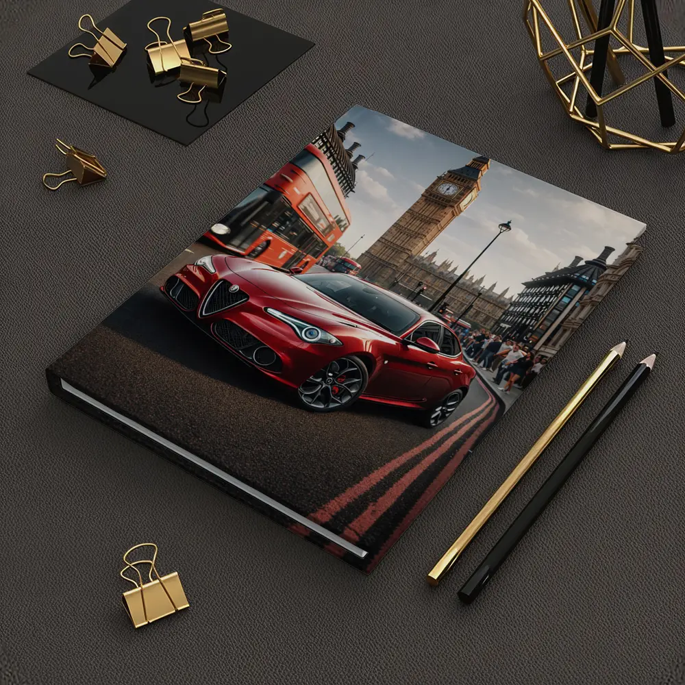 Alfa Romeo Giulia Red London Big Ben – Notebooks