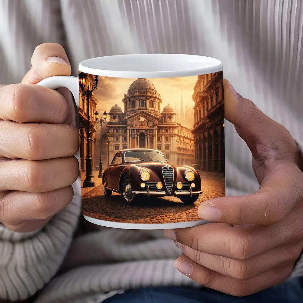 Alfa Romeo Classic Car Italian City Street – Mugs