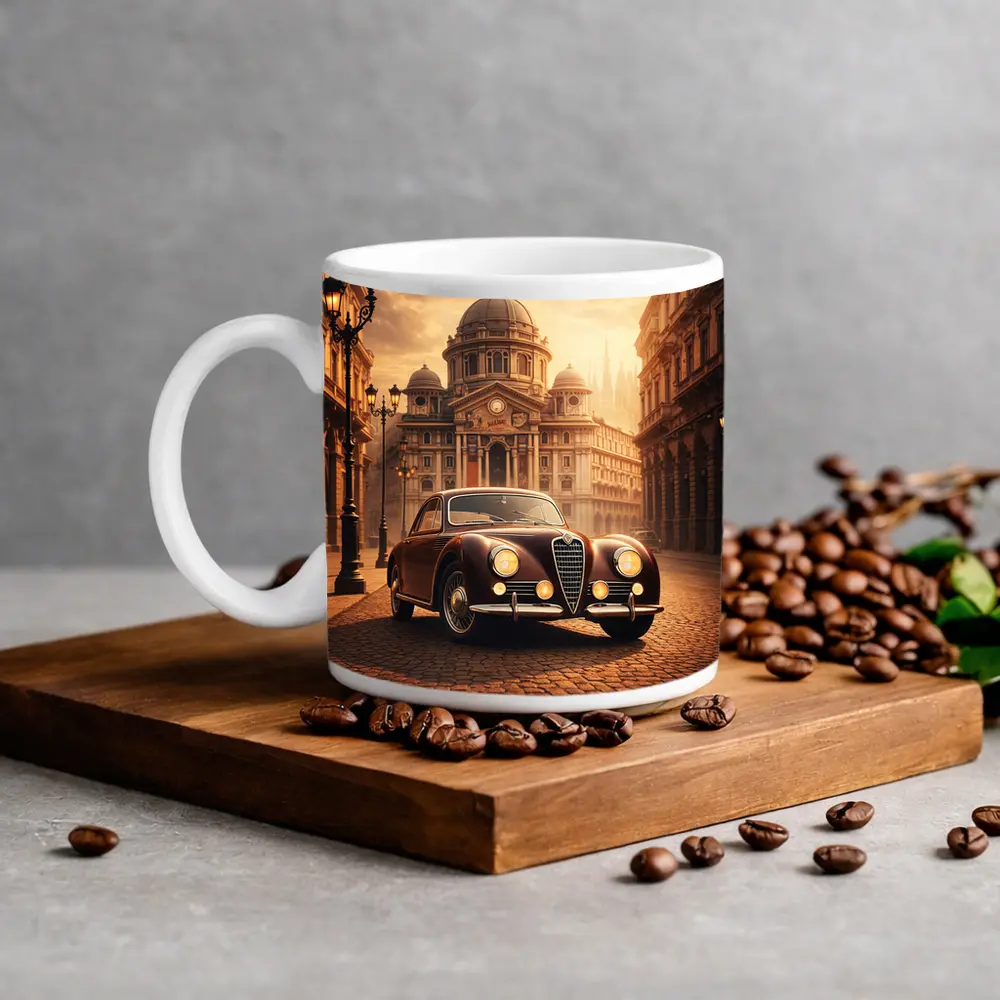 Alfa Romeo Classic Car Italian City Street – Mugs