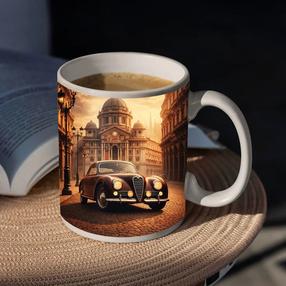 Alfa Romeo Classic Car Italian City Street – Mugs