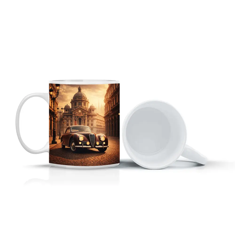 Alfa Romeo Classic Car Italian City Street – Mugs