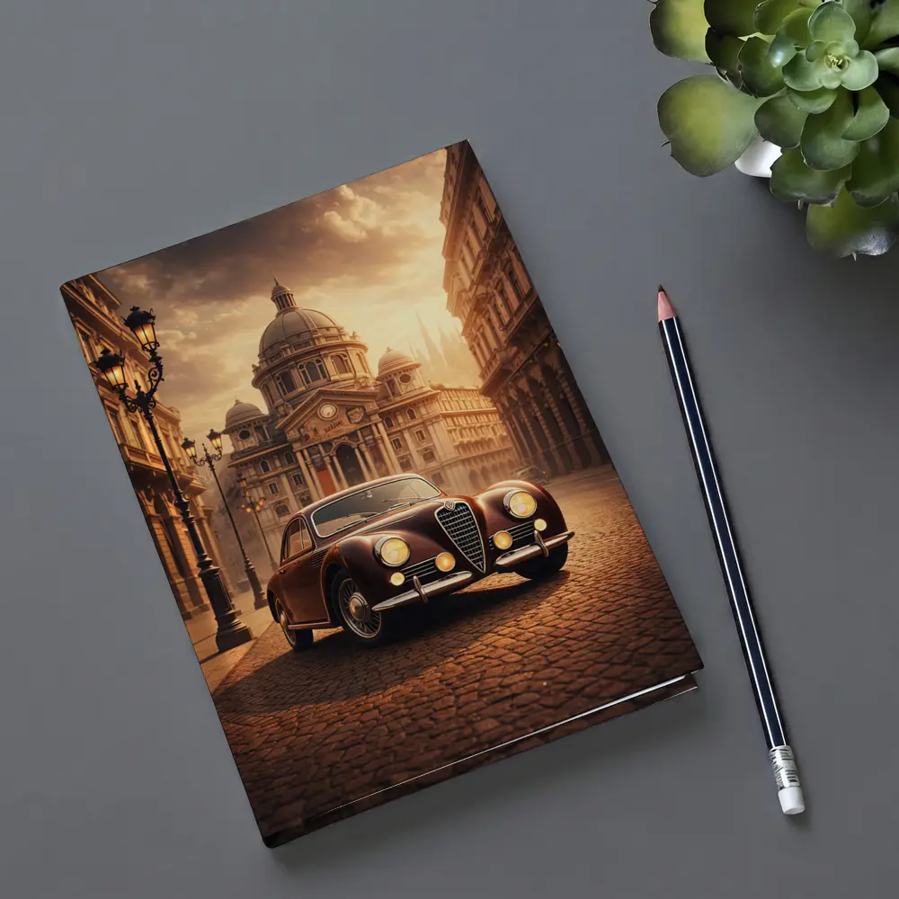 Alfa Romeo Classic Car Italian City Street – Notebooks