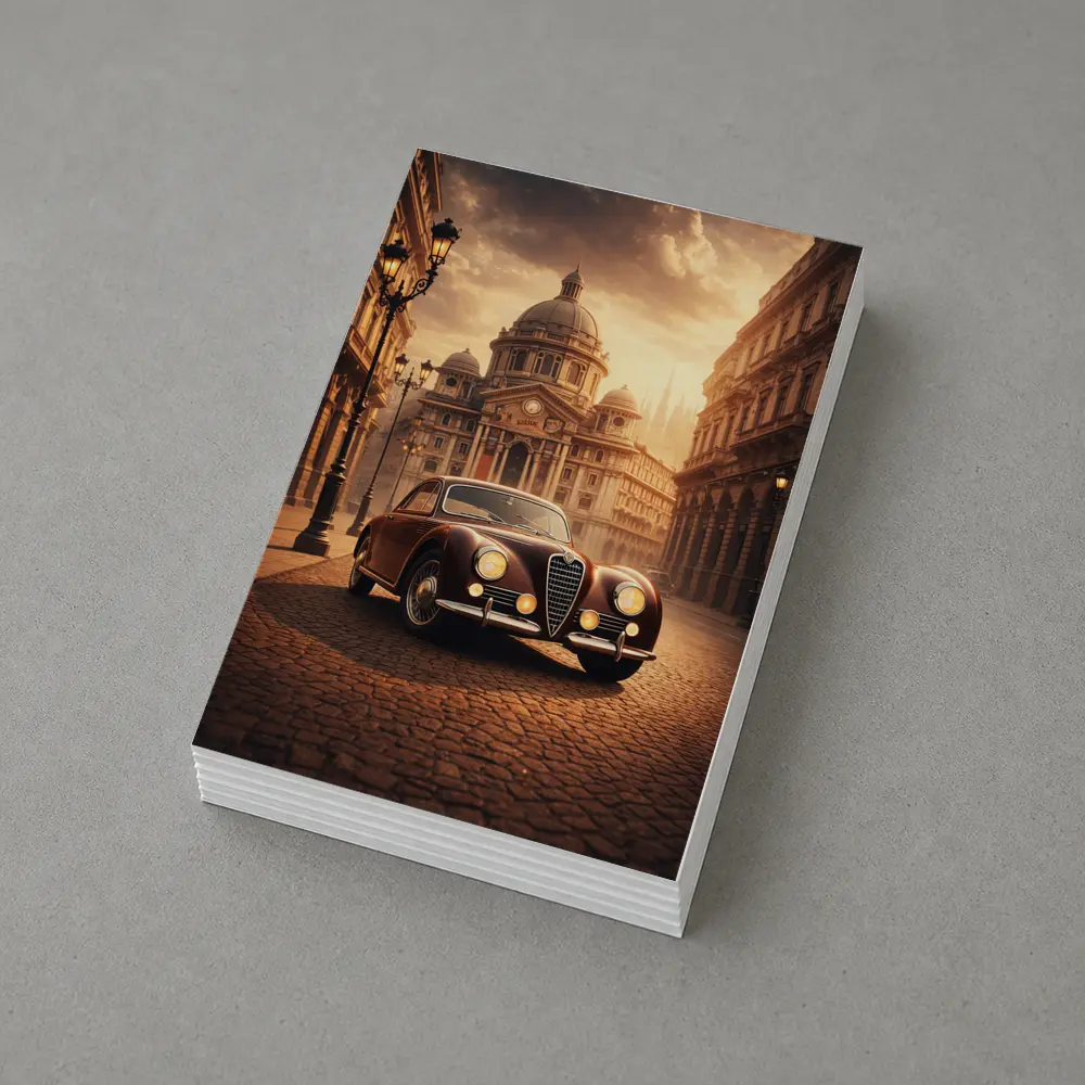 Alfa Romeo Classic Car Italian City Street – Postcards