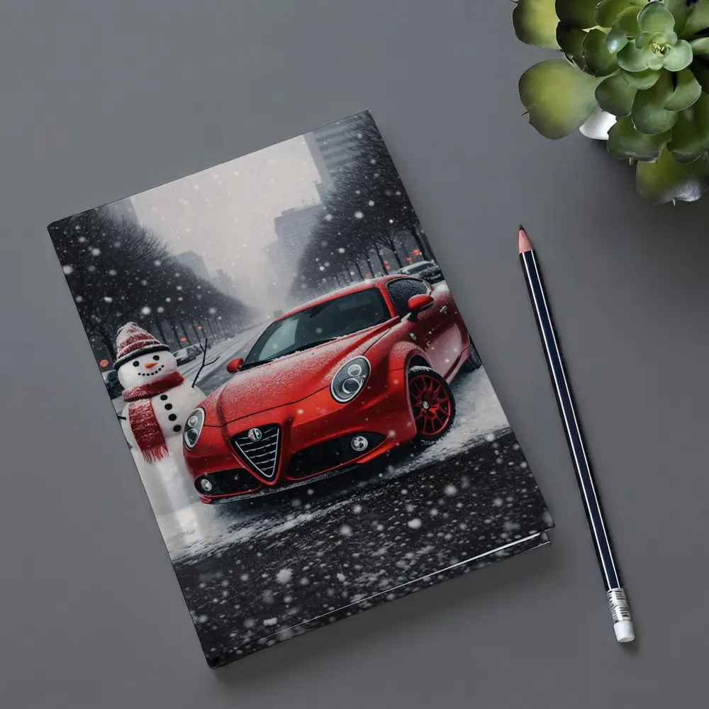 Alfa Romeo MiTo Red Car Winter Snow – Notebooks