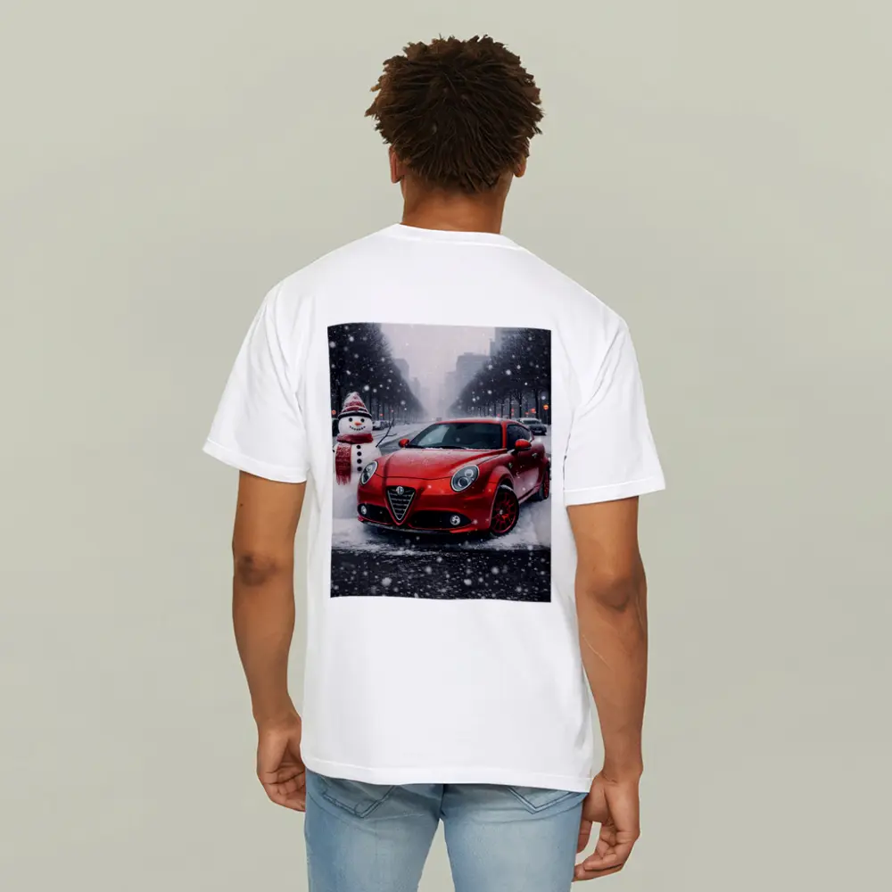 Alfa Romeo MiTo Red Car Winter Snow – T-Shirts