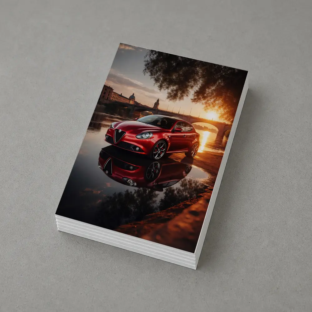 Alfa Romeo Giulietta Red River Sunset – Postcards