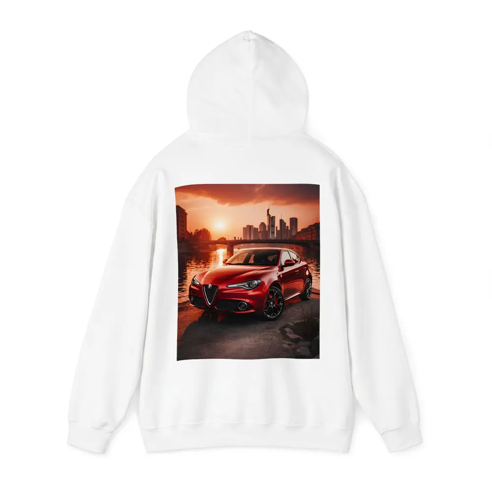 Alfa Romeo Giulia Red Sunset City Waterfront – Hoodies
