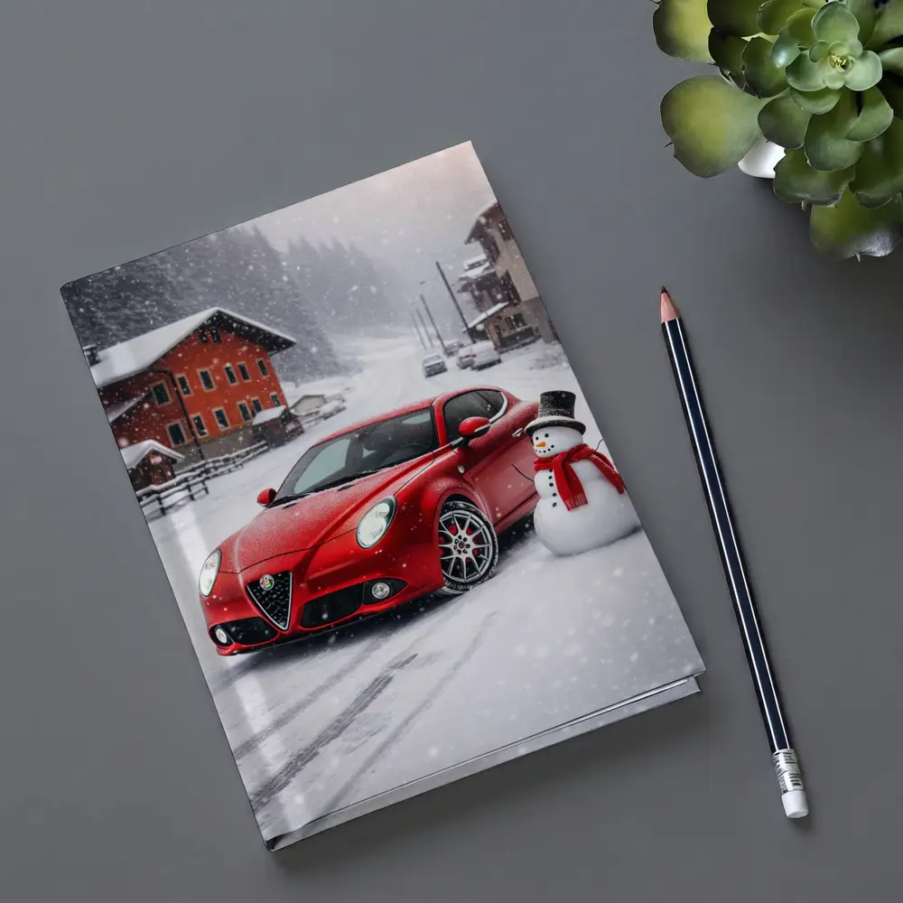 Alfa Romeo Mito Red Car Winter Snow – Notebooks