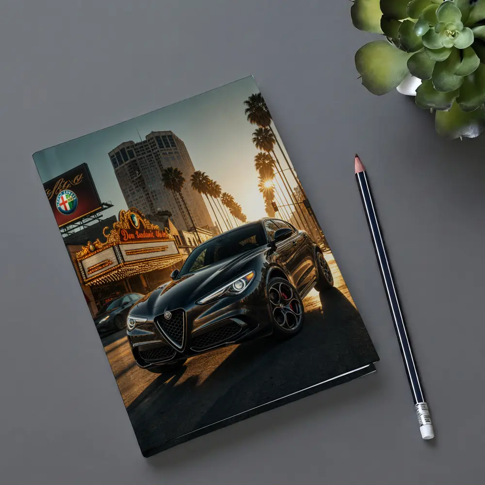 Alfa Romeo Stelvio Black Los Angeles Street – Notebooks