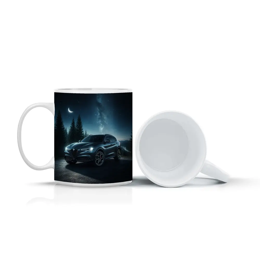 Alfa Romeo Stelvio Under Starry Night Sky – Mugs