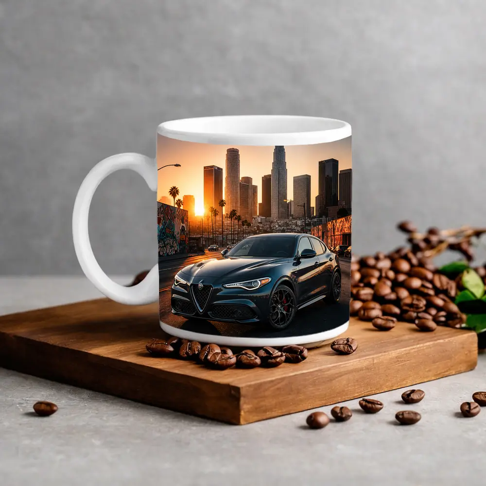 Alfa Romeo Stelvio Los Angeles City Sunset – Mugs