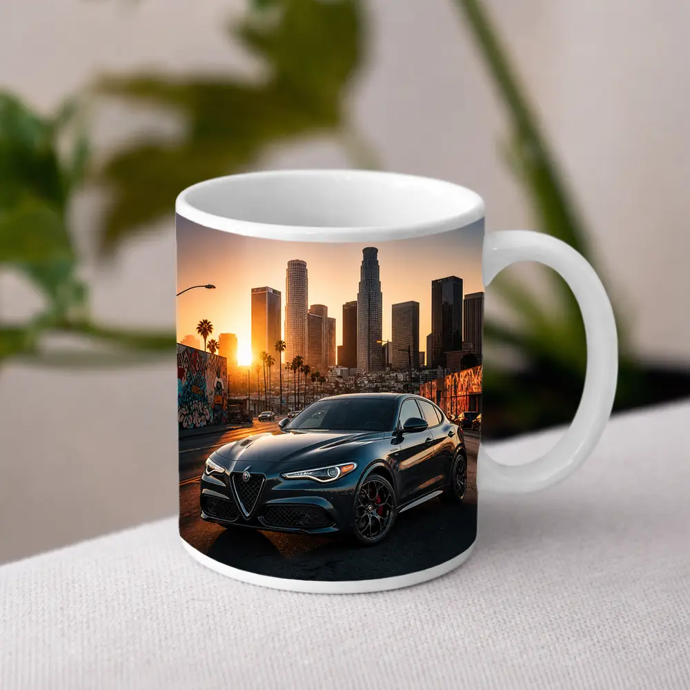 Alfa Romeo Stelvio Los Angeles City Sunset – Mugs