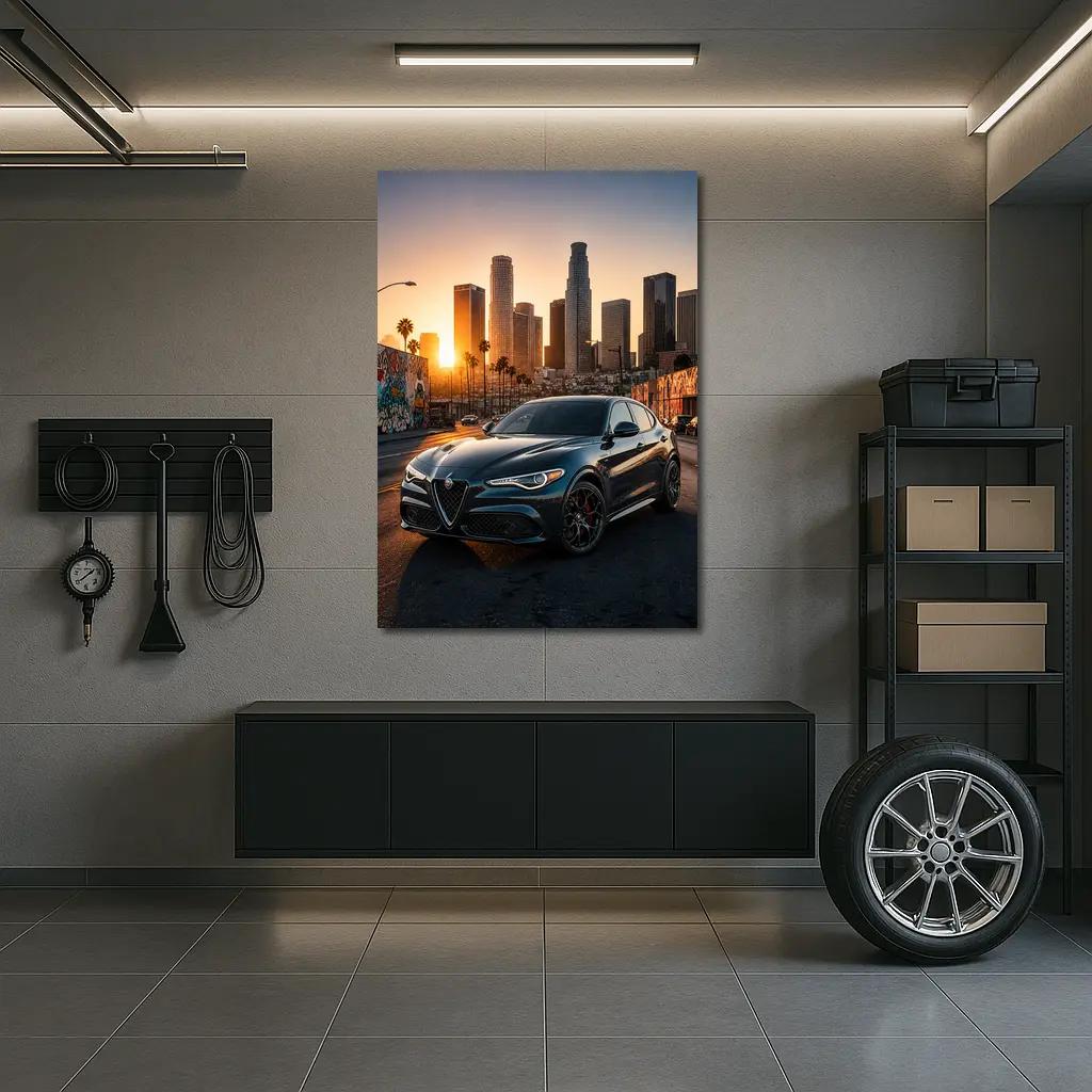 Alfa Romeo Stelvio Los Angeles City Sunset – Wall Art