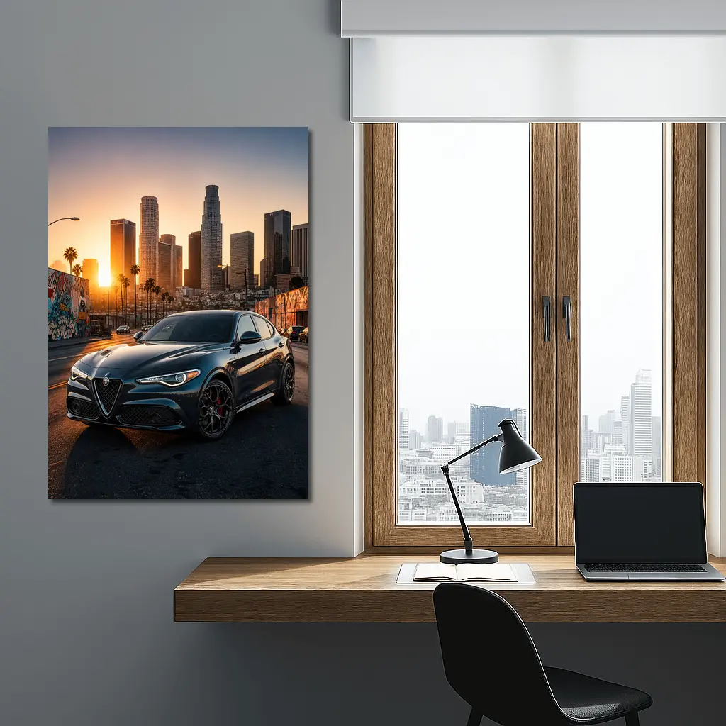 Alfa Romeo Stelvio Los Angeles City Sunset – Wall Art