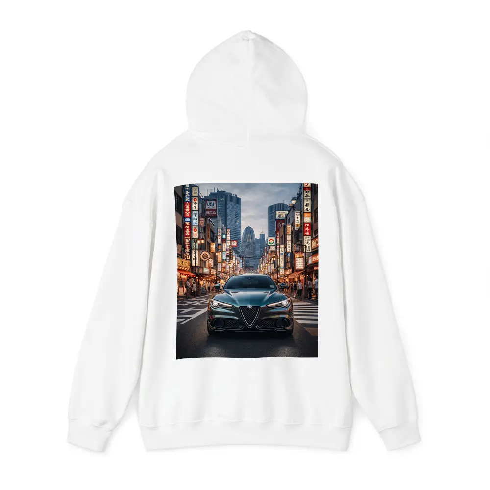 Alfa Romeo Giulia Front View Tokyo Streets – Hoodies