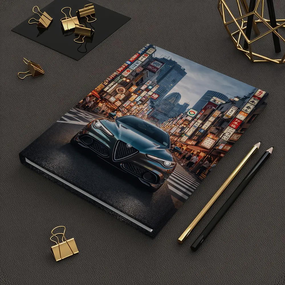 Alfa Romeo Giulia Front View Tokyo Streets – Notebooks