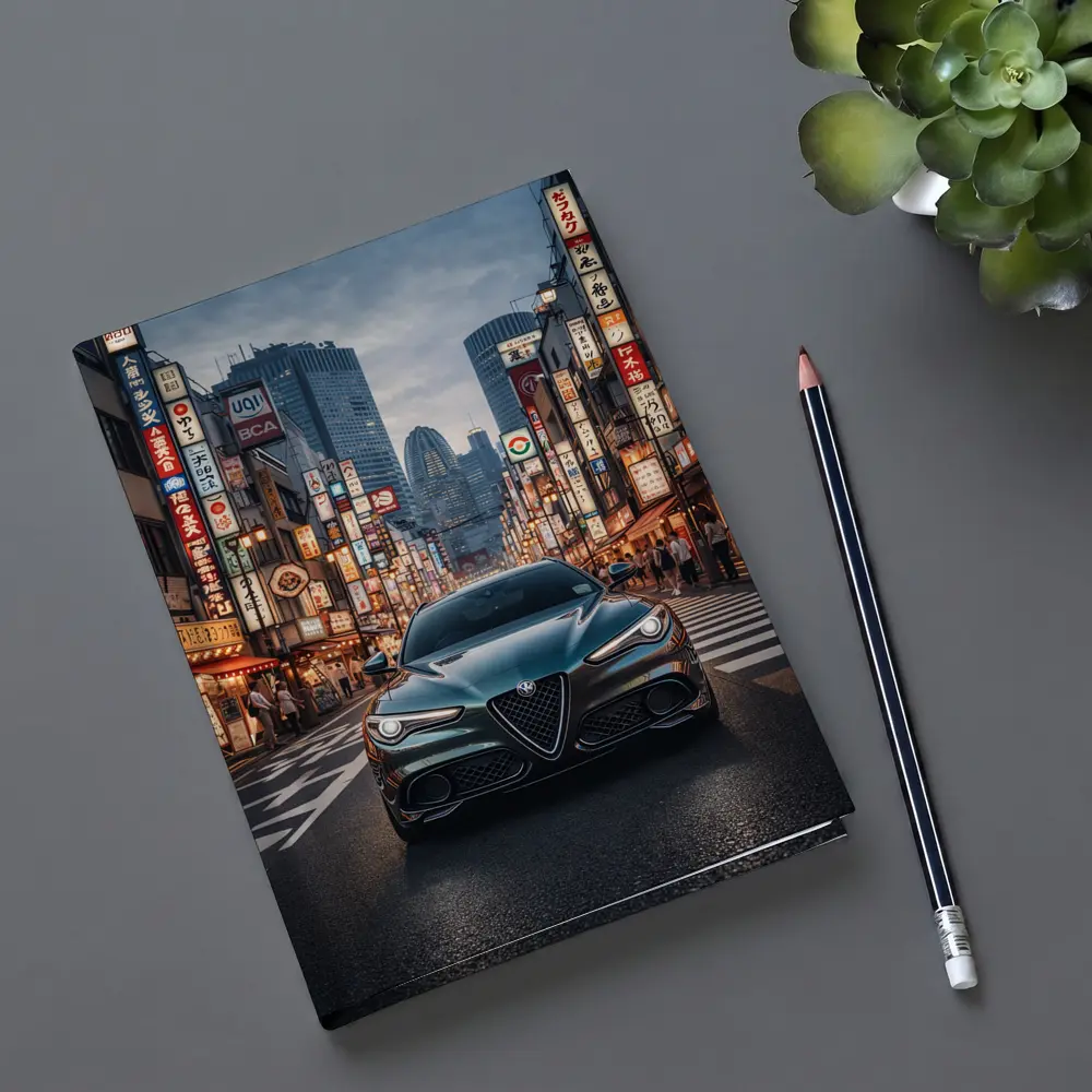 Alfa Romeo Giulia Front View Tokyo Streets – Notebooks