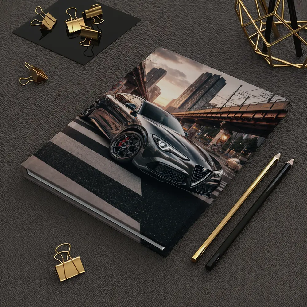 Alfa Romeo Stelvio Dark City Street Scene – Notebooks
