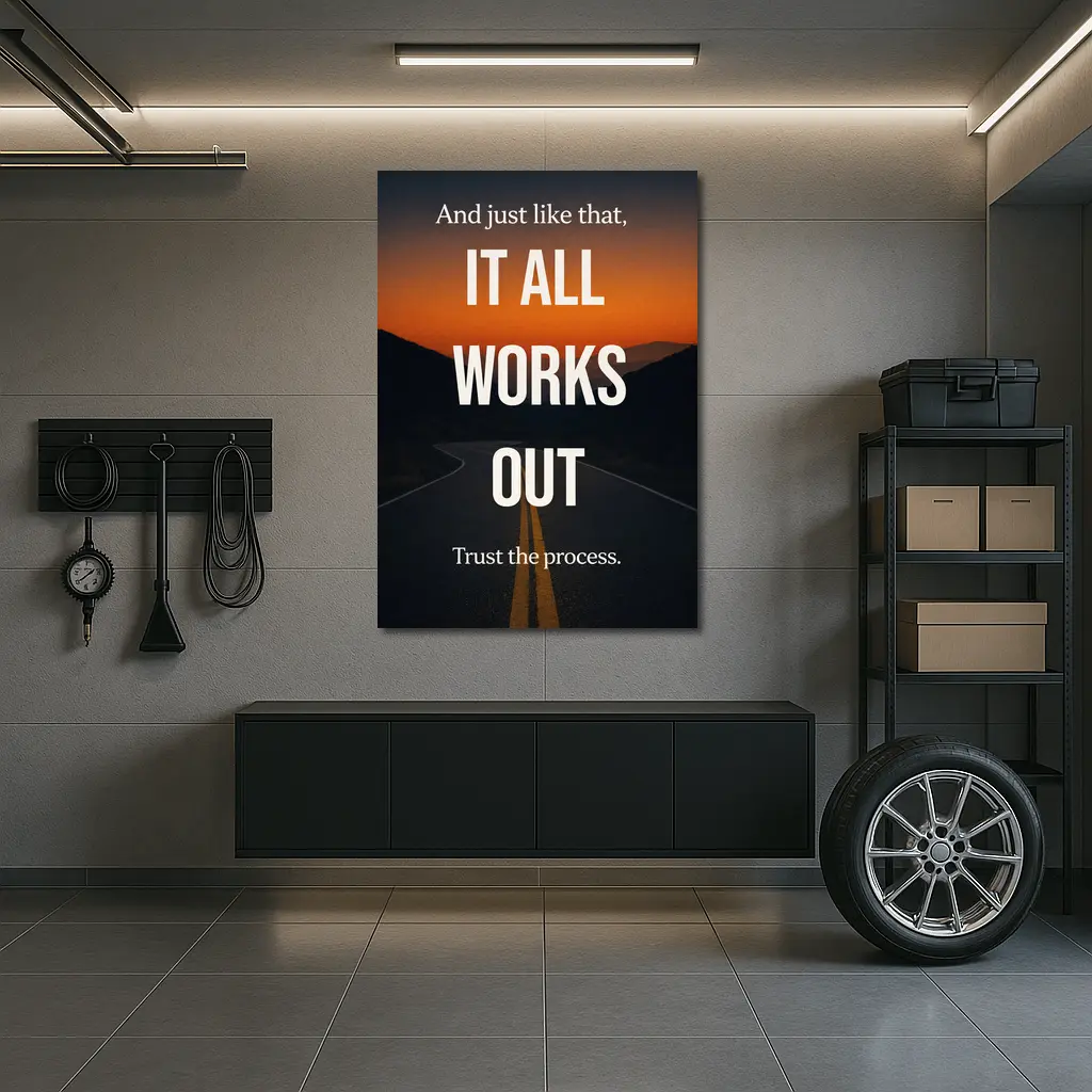 It All Works Out Trust The Process – Wall Art
