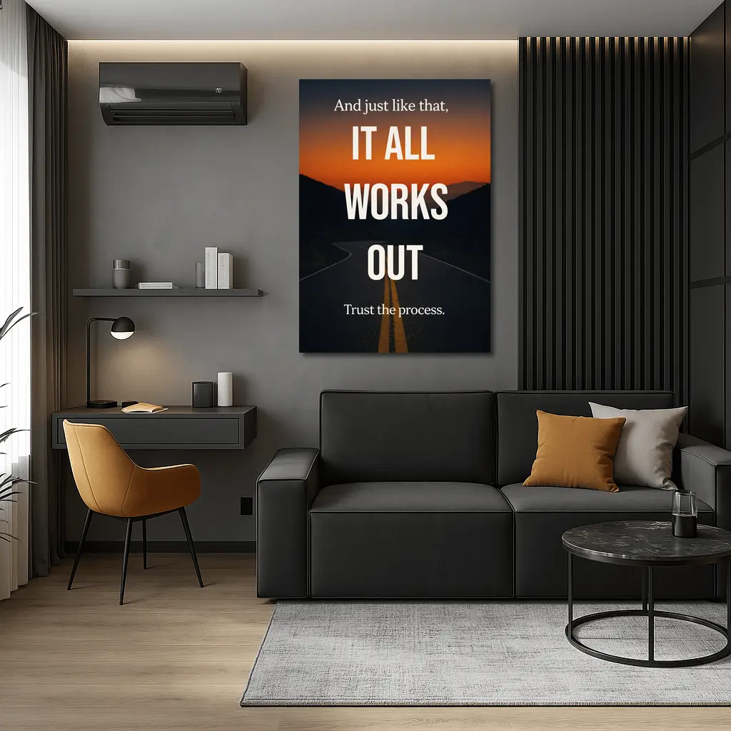 It All Works Out Trust The Process – Wall Art