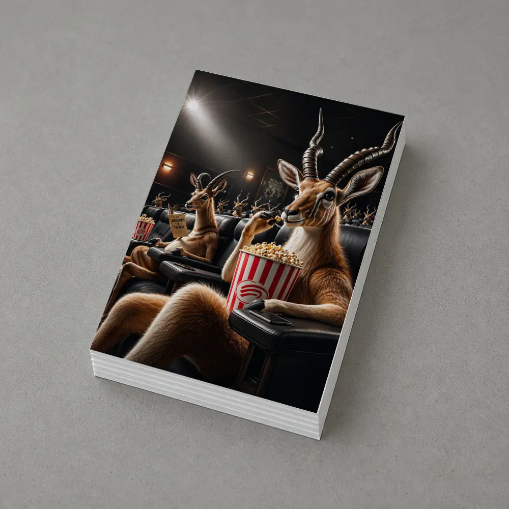 Antelope Watching Movie With Popcorn – Postcards