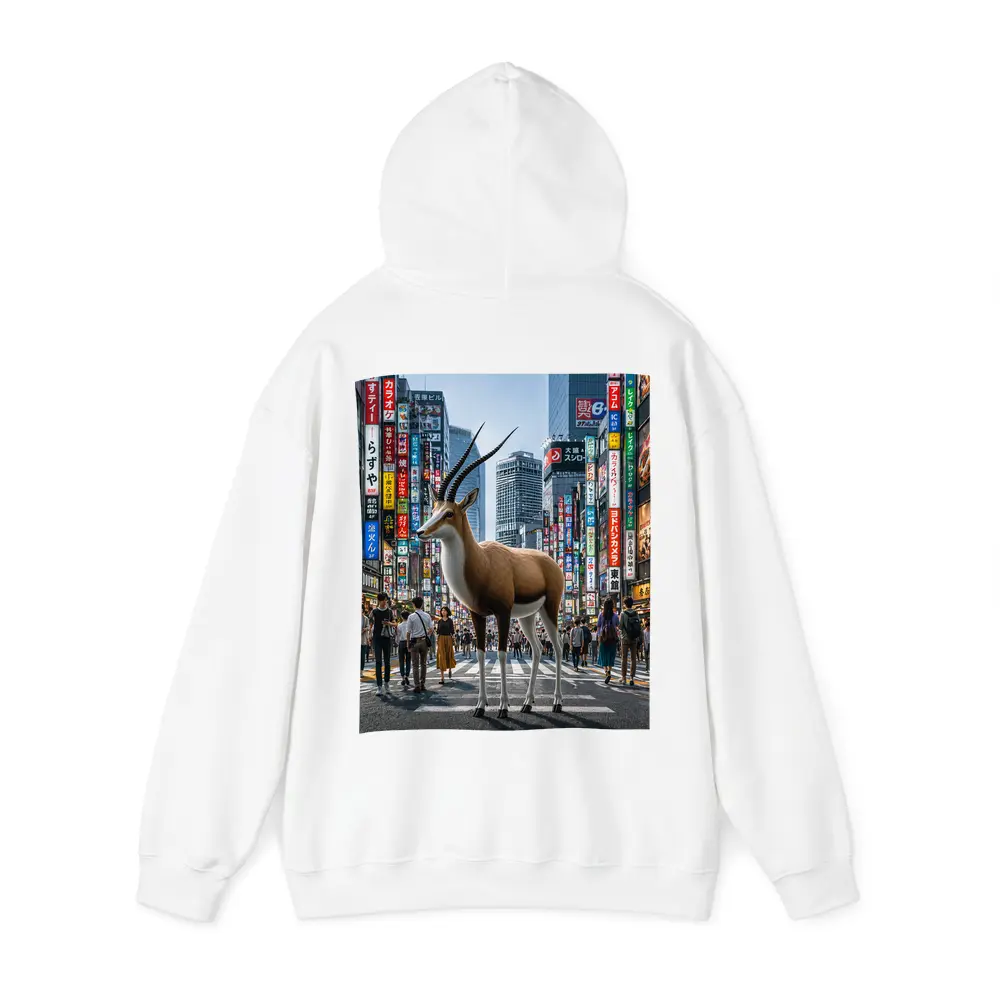 Antelope Standing in Busy Tokyo City Street – Hoodies