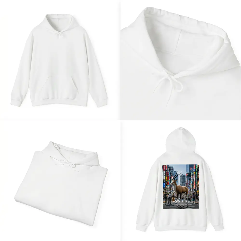 Antelope Standing in Busy Tokyo City Street – Hoodies