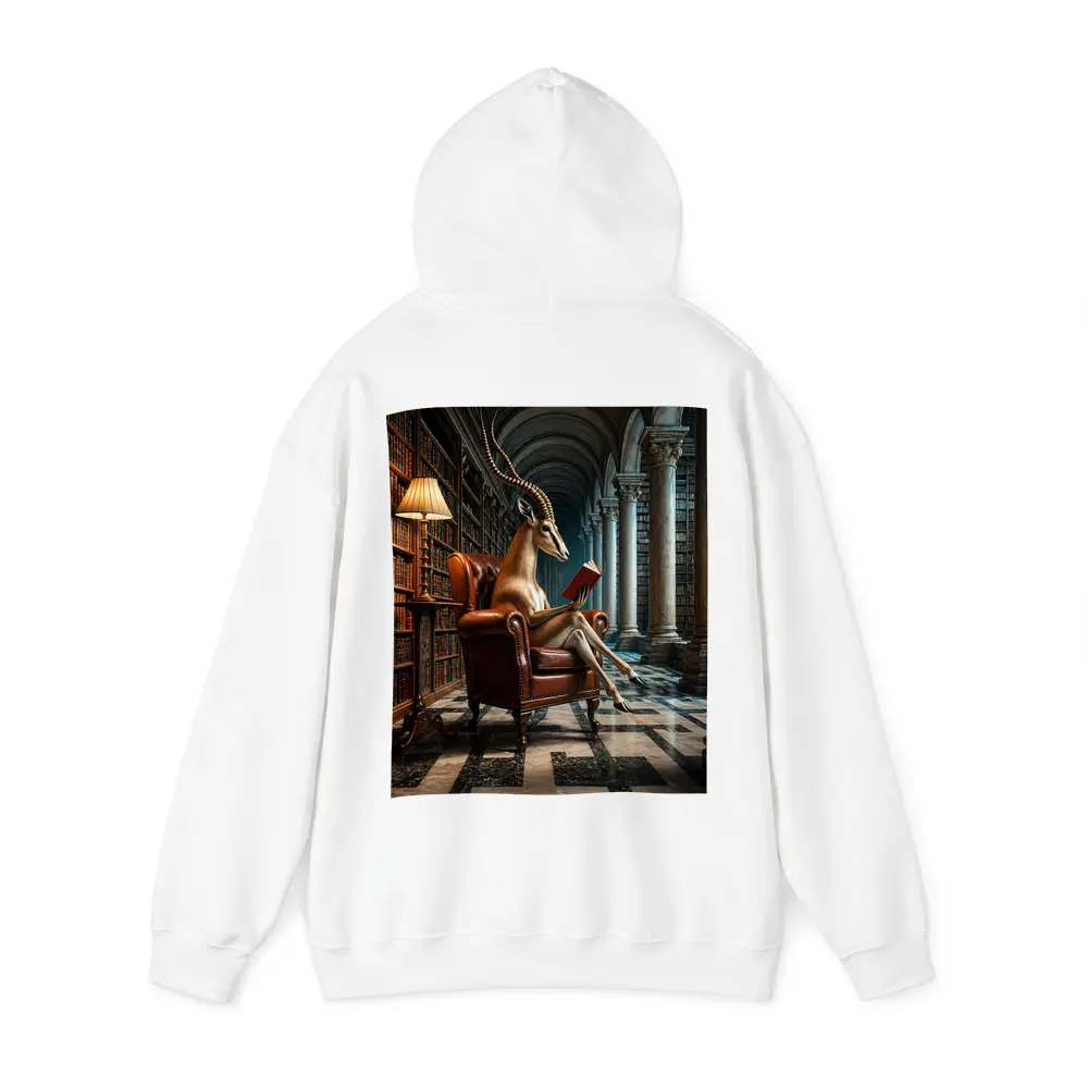 Antelope Reading Book In Grand Library – Hoodies