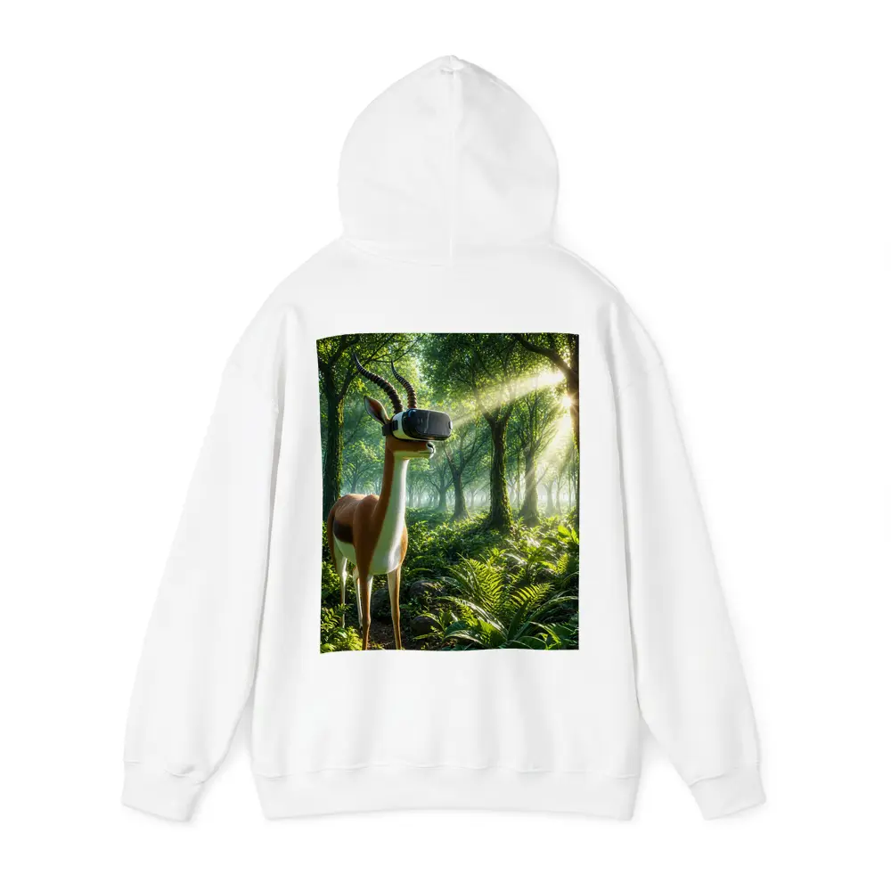 Antelope Wearing VR Headset in Forest – Hoodies