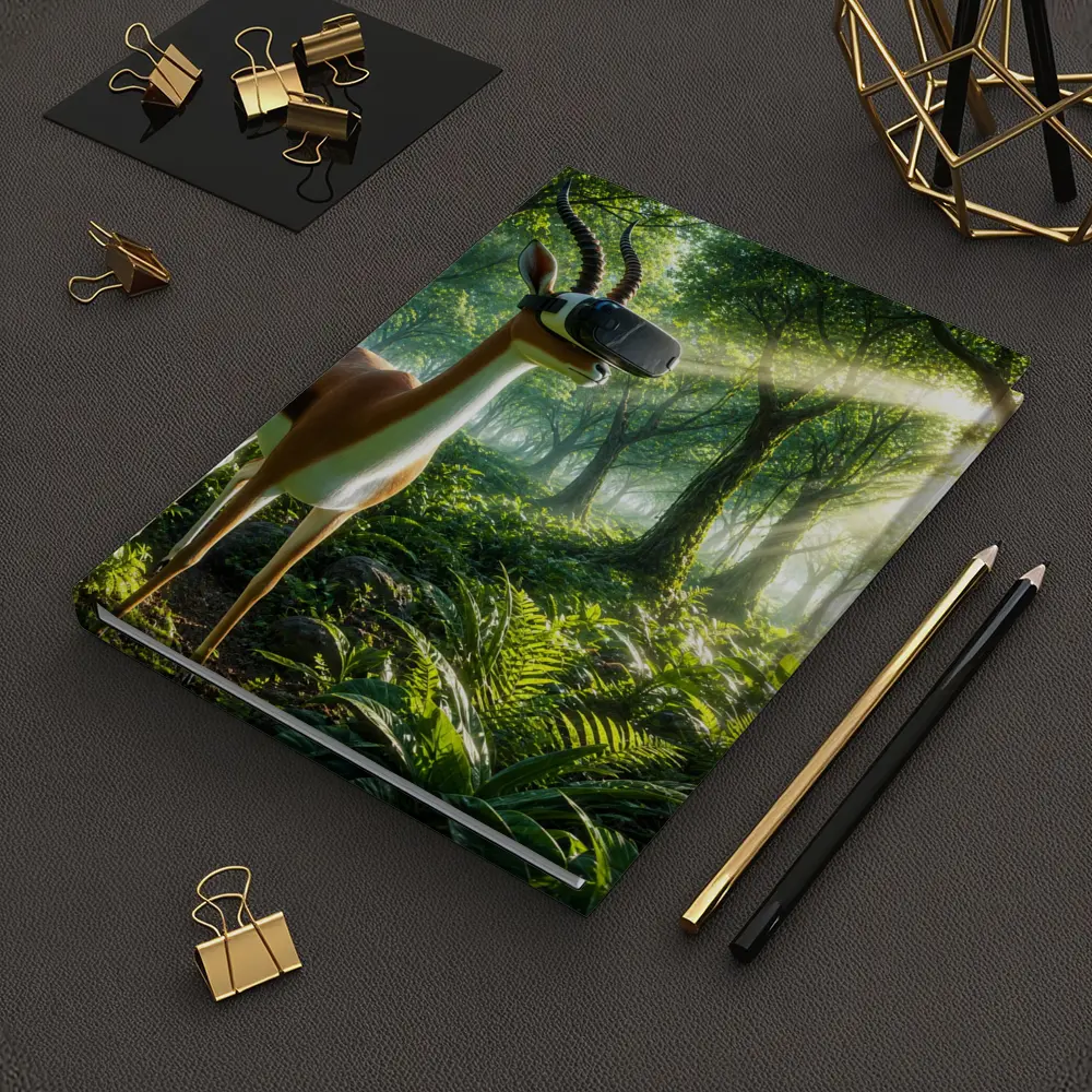 Antelope Wearing VR Headset in Forest – Notebooks