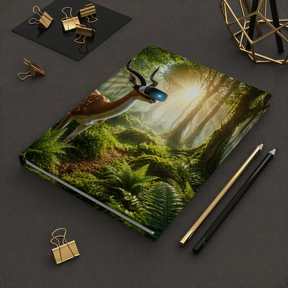 Antelope Wearing VR Headset In Forest – Notebooks