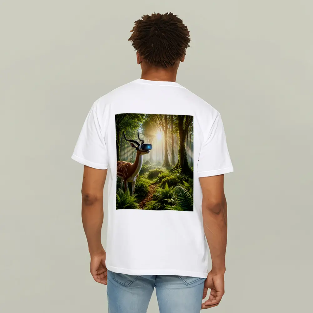 Antelope Wearing VR Headset In Forest – T-Shirts